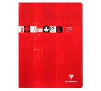Cahier Travaux Pratiques piqué 24x32cm 64 pages grands carreaux + uni Couleur aléatoire - Assortis