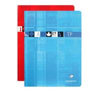 Cahier Travaux Pratiques piqué 24x32cm 64 pages petits carreaux + uni Couleur aléatoire - Assortis