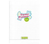 Cahier Travaux Pratiques piqué 8000 POLYPRO A4 96 pages grands careaux + uni 90 g - Incolore