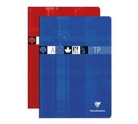 Cahier Travaux Pratiques piqué A4 64 pages grands carreaux + uni Couleur aléatoire - Assortis