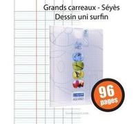 Cahier Travaux Pratiques piqué 8000 POLYPRO 24x32 cm 96 pages grands carreaux + uni 90 g - Incolore