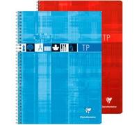 Cahier Travaux Pratiques reliure intégrale 24x32 cm 80 pages grands carreaux 90 g + uni 125 g - Assortis