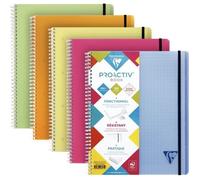 Clairefontaine Cahier spirale Proactiv'Book Linicolor A4+ 22,5x29,7 cm 160 pages grands carreaux