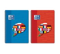 Cahier vocabulaire Oxford Color Life A5 réglure spécial vocabulaire 96 pages reliure spirale couverture carte coloris assortis
