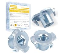 Caianwin M10 X 13mm Écrous à Griffes 20 Pièces - Écrous à Frapper En Acier Au Carbone Avec 4 Pointes à Enfoncer, Douilles