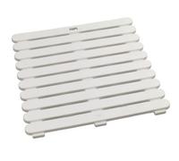 Caillebotis de douche blanc 55 x 55 cm