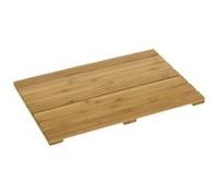 Caillebotis de douche tapis de bain en bambou coloris naturel - Longueur 54 x Profondeur 35 x Hauteur 2 cm -JUANIO- Bois G