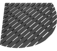 Caillebotis en Bois Composite Gris pour Cabine 1/4 de cercle - Dimensions 77 x 77 x 3.2 cm