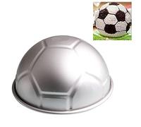 CAIONPLE 1 PCS 3D Demi Boule Ronde en Forme de Gateau de Football Moule 8 Pouce d'epaisseur en Alliage d'aluminium Moule Moule de Cuisson d'anniversaire