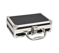 CAIONPLE Boîte à outils en alliage d'aluminium, boîte de rangement pour accessoires, mallette en aluminium pratique, portable, petite boîte à outils, boîte de rangement, facile à utiliser, argent et