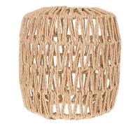 CAIONPLE Housse de lampe en rotin simulé, fait à la main, lustre tissé, abat-jour vintage, maison, pendentif suspendu, chambre à coucher