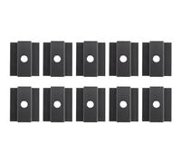 CAIONPLE Lot de 10 pinces centrales pour panneaux solaires photovoltaïques - Noir - Pour toutes les hauteurs de cadre - Support de panneau solaire pour toit de panneau solaire