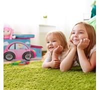 Caisse à jouets, Pouf avec couvercle, jouets, caisse, pliable, garçons & filles, design pompier, 50 L, rouge