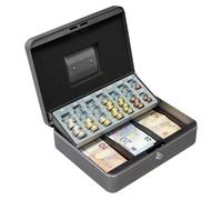 Caisse à monnaie - ARREGUI - C9246-EUR - Coffre fort portatif - Acier - Compartiment pièces et billets