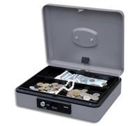 Caisse à monnaie Deluxe, 250 mm, argent