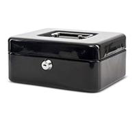 MAUL Caisse à monnaie verrouillable 20 x 17 x 9 cm acier laqué 2 clés Noir