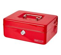 Caisse À Monnaie - Rouge - Métal - 5 Compartiments - 20cm