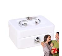 Caisse à monnaie verrouillable pour petites entreprises - Casier à monnaie avec clé, mini coffre-fort verrouillable, caisses à monnaie et caisses à chèques pour les bureaux à domicile