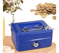 Caisse à monnaie verrouillable pour petites entreprises - Casier à monnaie avec clé, mini coffre-fort verrouillable, caisses à monnaie et caisses à chèques pour les bureaux à domicile