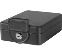 Caisse à monnaie vissable avec cadre coulissant à monter sous une table ou une étagère - Caisse à clés - Caisse verrouillable - Largeur 16 cm - Coffre-fort ignifuge noir