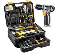 Caisse a Outil avec Perceuse Visseuse Multifonction Sans Fil 12V 238 Pièces Malette Outils complete, Boîte à Outils avec Perceuse