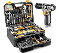 Caisse a Outil avec Perceuse Visseuse Multifonction Sans Fil 12V - DEKO 238 Pièces Malette Outils complete, Boîte à Outils avec Perceuse pour Réparation, Entretien, Autillage Mecanique Auto