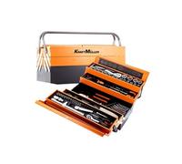 Caisse à outil Kraft Müller KM-85PCS Orange, en métal ultra résistante 85 outils, Top Qualité Chrome Vanadium, Tournevis, Pince