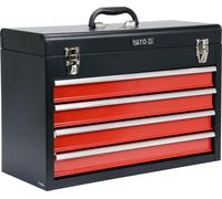 Caisse à outils, coffre à outils en métal 218x360x520 mm avec 4 tiroirs