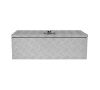 MonsterShop Coffre à outils aluminium 60 L tôle striée – Verrouillable, 2 clés, 745×250×320 mm