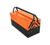 Fischer Darex - Caisse à outils métal -corps en acier rigide - Charge utile 31kg -Charnières acier- 5 compartiments