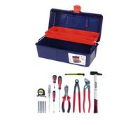 Caisse à outils - OUTIFRANCE - 11 pièces - Métal - 400x206x180 mm - Bleu