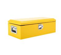 Caisse à outils pour pick-up - LUNSY - 76x33x25 cm - Jaune - Acier durable - Structure en tôle larmée - Serrures à clé