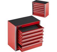 Caisse à outils robuste - Caisse à outils à 5 tiroirs - 218,4x118mm - Couleur rouge - Idéal pour les bricoleurs et les professionnels