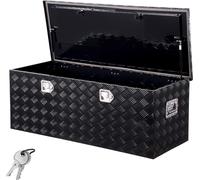 Caisse à outils VEVOR en aluminium pour le plateau de chargement avec poignée latérale et clés de verrouillage, caisse à outils de rangement pour remorque pick-up camping-car (1219,2 x 495,3 x 444,5 m
