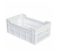 Caisse ajourée 500 x 300 x 200 mm 20 L - blanc