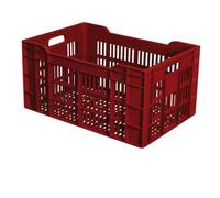 Caisse ajourée 600 x 400 x 300 mm 60 L - brique