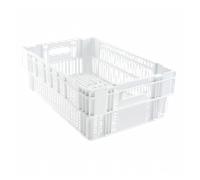 Caisse ajourée empilable 600x400 37 L - blanc