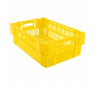 Caisse ajourée empilable 600x400 37 L - jaune