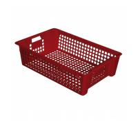 Caisse ajourée empilable emboîtable 600 x 380 x 155 mm 28 L - brique