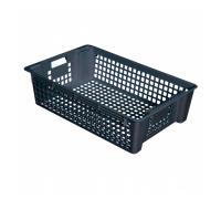 Caisse ajourée empilable emboîtable 600 x 380 x 155 mm 28 L - gris