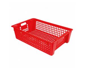 Caisse ajourée empilable emboîtable 600 x 380 x 155 mm 28 L - rouge