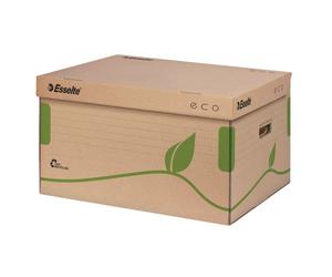 Caisse archives carton Esselte - H 24,2 x L 34,5 x P 43,9 - Marron
