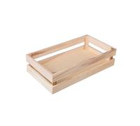 Caisse Bois Aspect Lattes, Fsc Mixcredit, 30,5x16,7x7,6cm