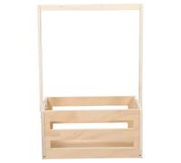 Caisse de Rangement Bébé Shower en Bois Vintage, Beige, Légère | Assemblage Facile, Entretien Simple, Grain Classique, pour Nursery, Jouets et Essentiels