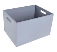 Creative Deco Caisse Bois Rangement Gris | 39 x 29 x 23 cm (+/- 1cm) | Boîte de Rangement Bois avec Poignées | Boite Rangement Cuisine | Caisse de Rangement Bureau | Casier de Rangement