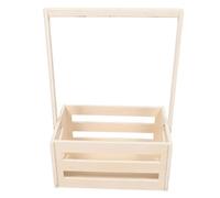 Caisse de Rangement en Bois Vintage pour Vêtements -né | Bois Beige, Finition Grain Classique, Usage Nursery et Shower, pour Essentiels et Petits Jouets