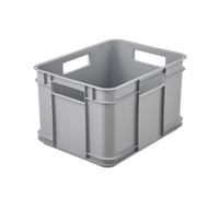 keeeper Caisse de rangement en plastique Euro-Box M Bruno Eco 16 l Poignées Gris clair