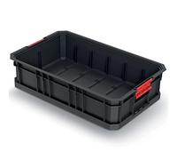 Caisse de transport modulaire en plastique noir 520 x 327 x 125 mm