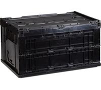 Caisse de transport professionnelle 8x, robuste, usage professionnel, plastique haut de gamme, qualité supérieure, 60 L, H x l x P 32,5 x 58,5 x 39,5 cm, noir