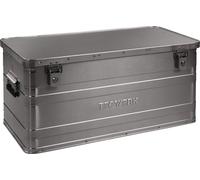 Caisse en aluminium L780xl380xH380mm 90 l avec fermeture à clapet et serrure cylindrique
